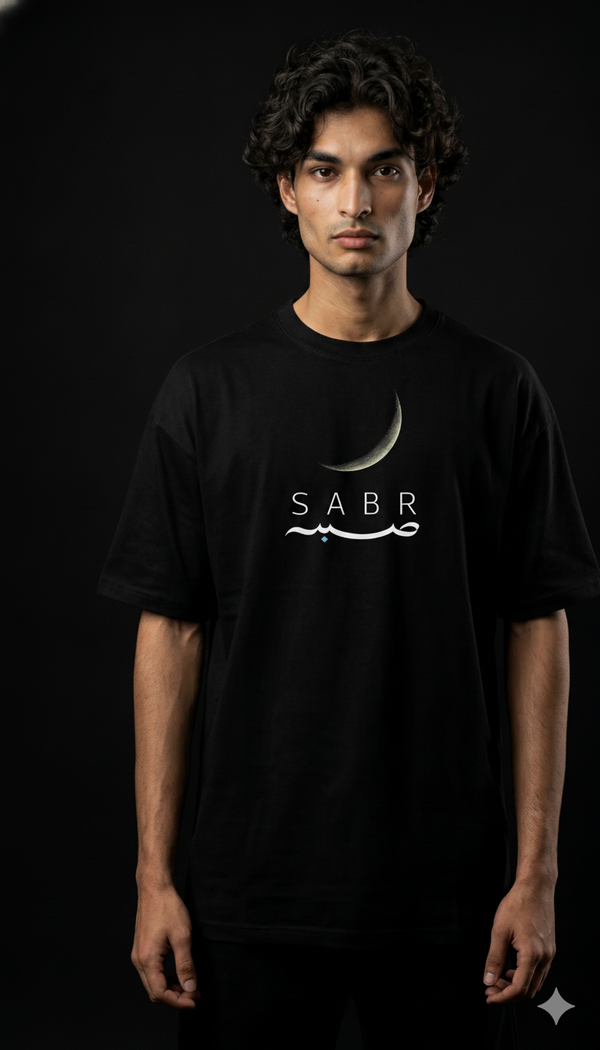 SABR crescent moon calligraphy front