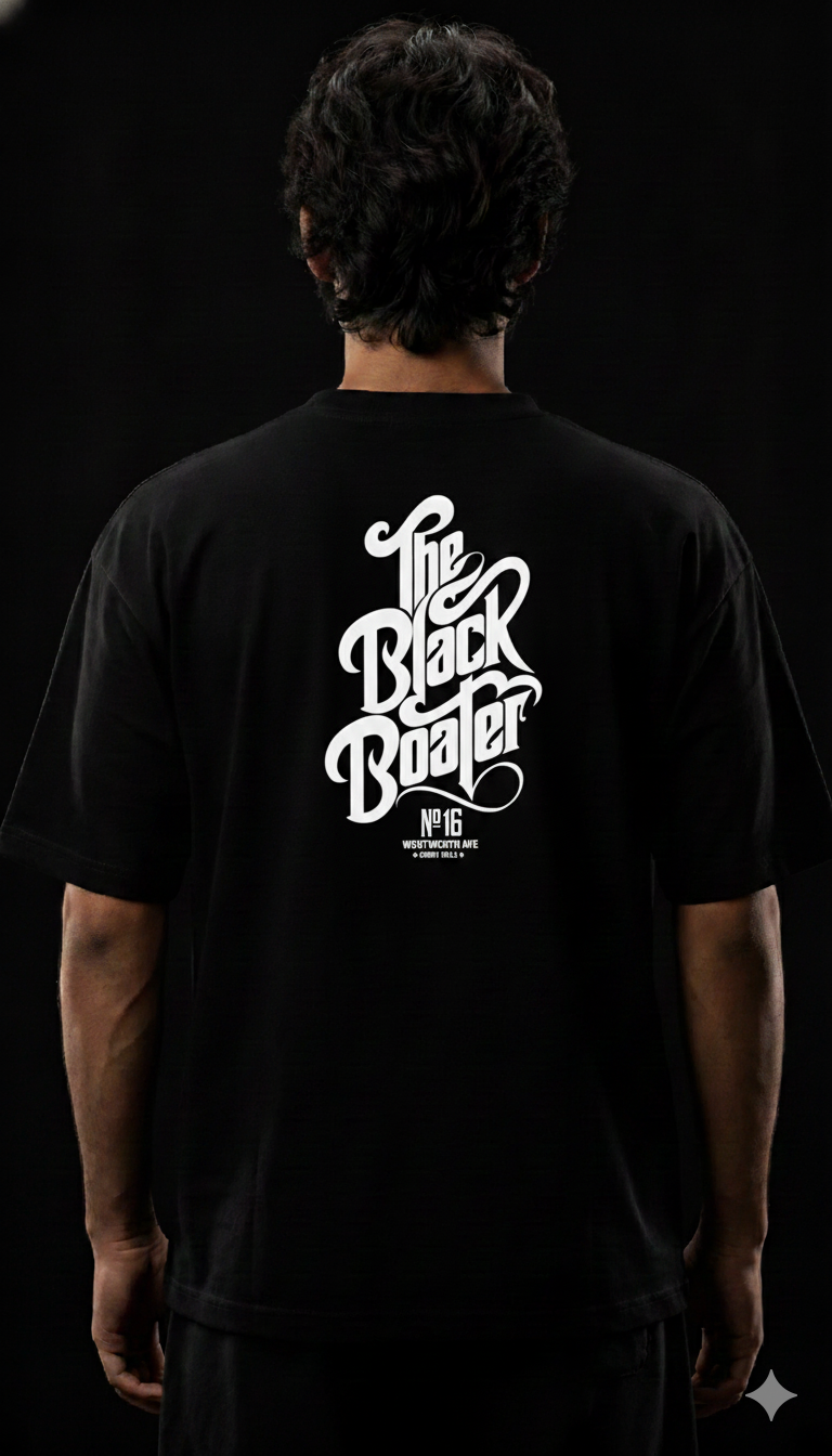 BLACK BOATER back